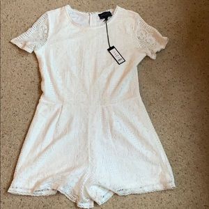 White lace romper